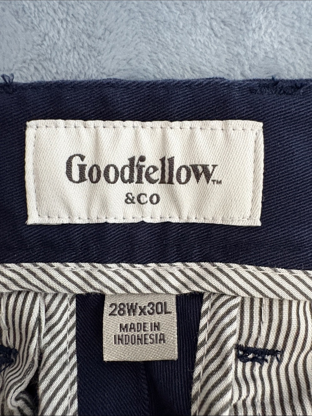 Goodfellow & Co Navy Slim Hennepin Straight-Fit Chinos 28 x 30 - Picture 2 of 8